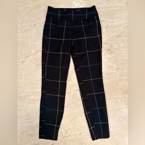 New York & Company Skinny Black Checkered Pants
